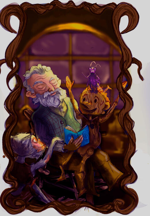 Guillermo del Toro Pinocchio fan art